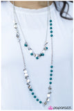 Paparazzi "Lost In Reverie" Blue Necklace & Earring Set Paparazzi Jewelry