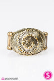 Paparazzi "Lost In Space - Brass" ring Paparazzi Jewelry