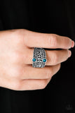 Paparazzi "Lost In The Amazon" Blue Ring Paparazzi Jewelry