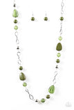 Paparazzi "Lost Safari" Green Necklace & Earring Set Paparazzi Jewelry