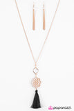 Paparazzi "Lotus Lounge" Black Necklace & Earring Set Paparazzi Jewelry