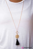 Paparazzi "Lotus Lounge" Black Necklace & Earring Set Paparazzi Jewelry
