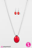 Paparazzi "Lounging At The Lagoon - Red" necklace Paparazzi Jewelry