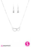 Paparazzi "Love Alert" White Necklace & Earring Set Paparazzi Jewelry