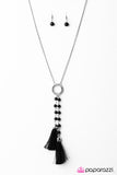 Paparazzi "Love Awaits" Black Necklace & Earring Set Paparazzi Jewelry