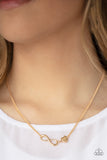 Paparazzi "Love Eternally" Gold Necklace & Earring Set Paparazzi Jewelry