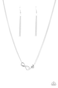 Paparazzi "Love Eternally" Silver Necklace & Earring Set Paparazzi Jewelry