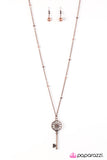 Paparazzi "Love Is The Key To Happiness - Copper" necklace Paparazzi Jewelry