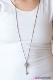 Paparazzi "Love Is The Key To Happiness - Copper" necklace Paparazzi Jewelry
