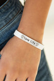 Paparazzi "Love Life" White Wrap Bracelet Paparazzi Jewelry