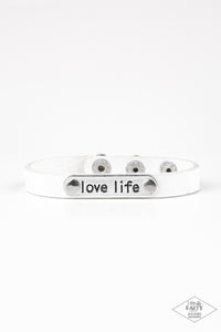 Paparazzi "Love Life" White Wrap Bracelet Paparazzi Jewelry