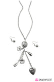 Paparazzi "Love, Love Me Do" Silver Necklace & Earring Set Paparazzi Jewelry