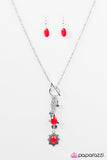 Paparazzi "Love Lullaby" Red Necklace & Earring Set Paparazzi Jewelry