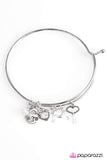 Paparazzi "Love Makes The World Go Round" White Bracelet Paparazzi Jewelry