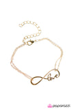 Paparazzi "Lovers Leap - Gold" bracelet Paparazzi Jewelry