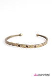 Paparazzi "Love to Love - Brass" bracelet Paparazzi Jewelry