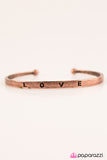Paparazzi "Love to Love - Copper" bracelet Paparazzi Jewelry