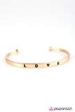 Paparazzi "Love to Love - Gold" bracelet Paparazzi Jewelry