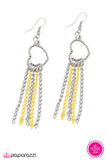 Paparazzi "Love Will Find A Way" Yellow Earrings Paparazzi Jewelry