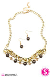 Paparazzi "Luck Be a Lady" Brown Necklace & Earring Set Paparazzi Jewelry