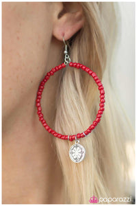 Paparazzi "Luck of The Irish" Red Earrings Paparazzi Jewelry