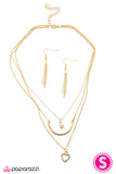 Paparazzi "Lucky in Love" Gold Necklace & Earring Set Paparazzi Jewelry