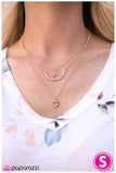 Paparazzi "Lucky in Love" Gold Necklace & Earring Set Paparazzi Jewelry