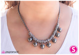 Paparazzi "Lucky Strike" Gunmetal Necklace & Earring Set Paparazzi Jewelry