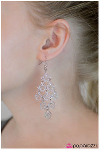 Paparazzi "Lucy in the Sky with Diamonds" White Earrings Paparazzi Jewelry