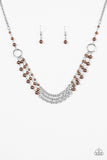 Paparazzi "Luxury Shimmer - Brown" necklace Paparazzi Jewelry