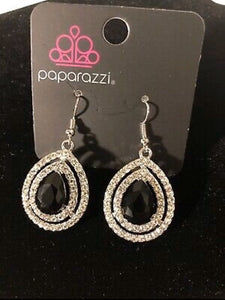 Paparazzi "Millionaire Debonair" Black Earrings Paparazzi Jewelry