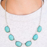 Paparazzi "River Song" Blue Turquoise Necklace & Earring Set Paparazzi Jewelry