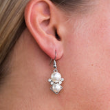 Paparazzi "Mrs. Gatsby" White Earrings Paparazzi Jewelry