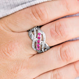 Paparazzi "Flirting With Sparkle" Pink Ring Paparazzi Jewelry