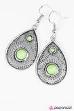 Paparazzi "Magic Mountain - Green" earring Paparazzi Jewelry