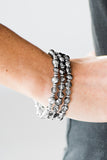 Paparazzi "Magnificently Metro - Silver" bracelet Paparazzi Jewelry