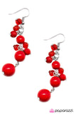 Paparazzi "Maid of Honor" Red Earrings Paparazzi Jewelry