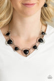 Paparazzi "Make A Point" Black Necklace & Earring Set Paparazzi Jewelry