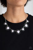 Paparazzi VINTAGE VAULT "Make A Point" Silver Necklace & Earring Set Paparazzi Jewelry