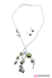 Paparazzi "Make A Wish!" Green Necklace & Earring Set Paparazzi Jewelry