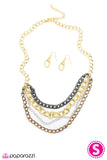 Paparazzi "Make My Day" Gold Necklace & Earring Set Paparazzi Jewelry