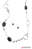 Paparazzi "Make the Most Of It" Black Necklace & Earring Set Paparazzi Jewelry