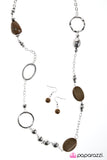 Paparazzi "Make The Most Of It" Brown Necklace & Earring Set Paparazzi Jewelry