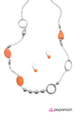 Paparazzi "Make the Most Of It" Orange Necklace & Earring Set Paparazzi Jewelry