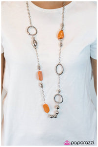 Paparazzi "Make the Most Of It" Orange Necklace & Earring Set Paparazzi Jewelry