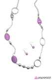 Paparazzi "Make The Most Of It" Purple Necklace & Earring Set Paparazzi Jewelry