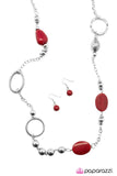 Paparazzi "Make the Most Of It" Red Necklace & Earring Set Paparazzi Jewelry