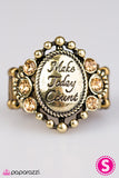 Paparazzi "Make Today Count" Brass Ring Paparazzi Jewelry