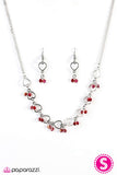 Paparazzi "Make You Mine" Red Necklace & Earring Set Paparazzi Jewelry