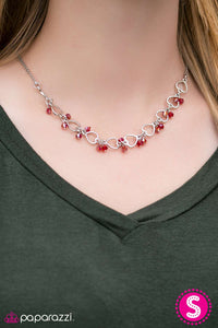 Paparazzi "Make You Mine" Red Necklace & Earring Set Paparazzi Jewelry